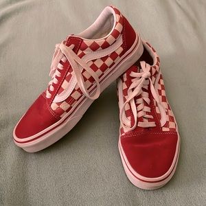 Vans Red & White Checkered Old Skool Sneaker